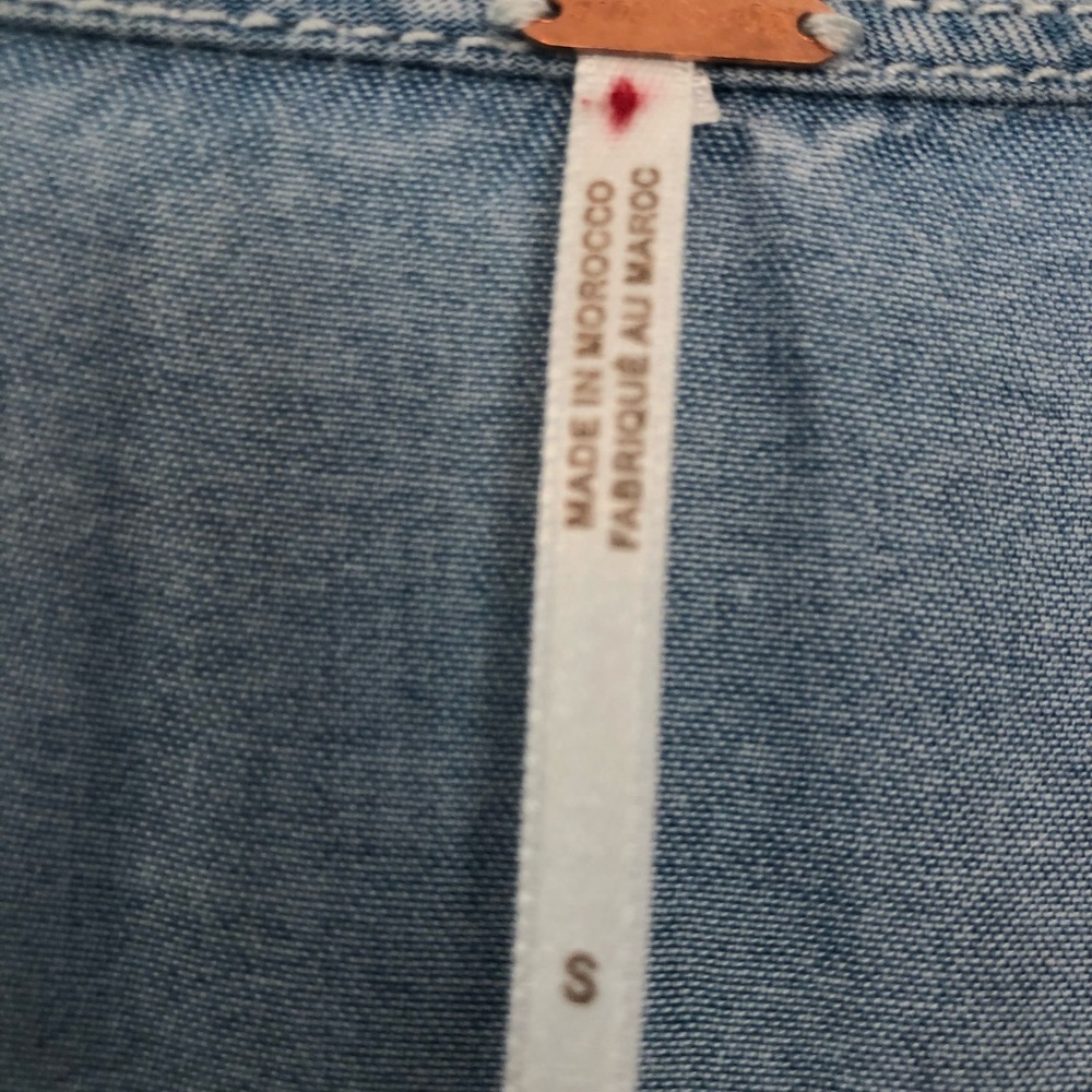 FREE PEOPLE mini jeans dress 👗 - Picture 3 of 6